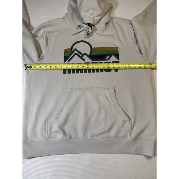 Marmot Mountain Works Hoodie XL Tan Pullover Sweatshirt Logo Graphic Outdoor - Picture 8 of 9